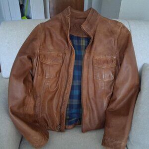 NWOT Orvis Tan Women's Genuine Leather Jacket